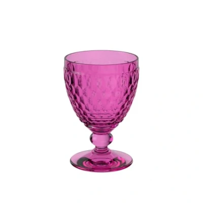 Image of Villeroy &amp; Boch Boston Berry red Wine Glass, 200 ml, Crystal Glass for Wine, Dishwasher Safe, Pink