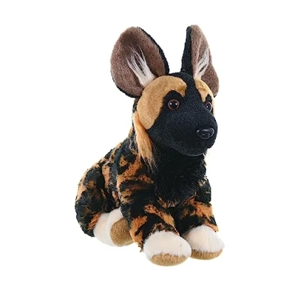Image of Wild Republic 10830 African Dog Plush Soft Toy, Brown/Black, 20 cm