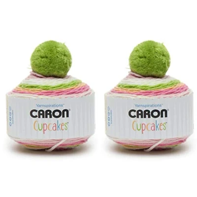 Image of Caron Cupcakes Pack of 2 Balls 85g Each Ball Strawberry Kiwi Pop