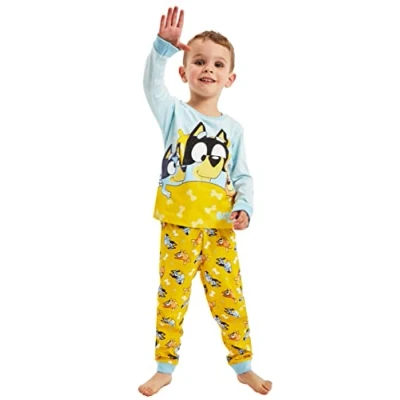 Image of Girls Bluey Pyjamas Yellow Character Nightwear (Bluey Characters, 3 4 Years)
