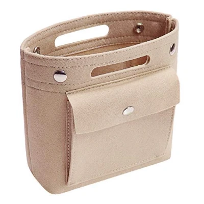 Image of Soyizom Purse Organiser Insert for Tote Bag, Bag In Bag,Mini Speedy Neverfull NeoNoe Noe BB,Beige