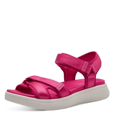 Image of Tamaris Women&#039; 1 28262 42 Flat Sandal, Fuchsia, 4 UK
