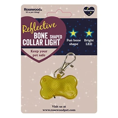Image of Rosewood Reflective Safety Range Bone Shaped Collar Light