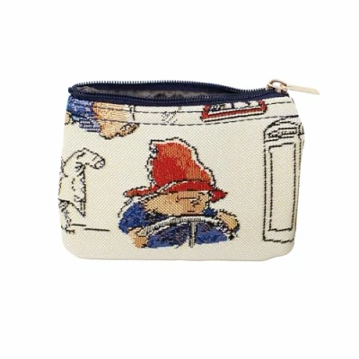 Image of Signare Tapestry Beige Zip Coin Purse for Women, Paddington Bear Design, Small &amp; Lightweight Change Pouch, Easy to Carry
