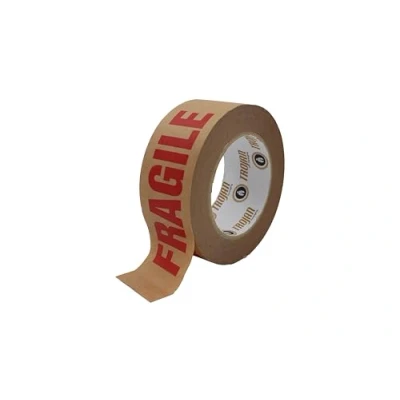 Image of Trojan Packaging Kraft Fragile Printed Paper Tape 48mm x 50m (6)