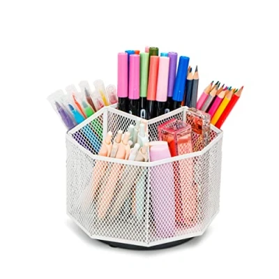 Image of EXERZ Desk Organiser/Mesh Tidy Candy/Pen Holder/Multifunctional Organiser 360 Rotating
