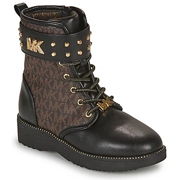 Image of Michael Kors Kids Haskell Studs Classic ankle boots for kids, Size: 1.5, Black Pu