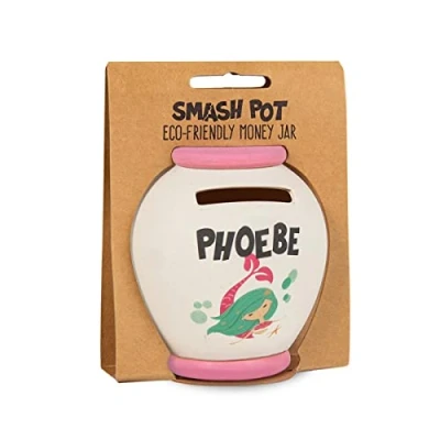 Image of History &amp; Heraldry Personalised Bamboo Smash Pot Money box (Phoebe)
