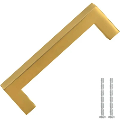 Image of vidaXL Cabinet Handles 10 pcs Gold 96 mm Stainless Steel