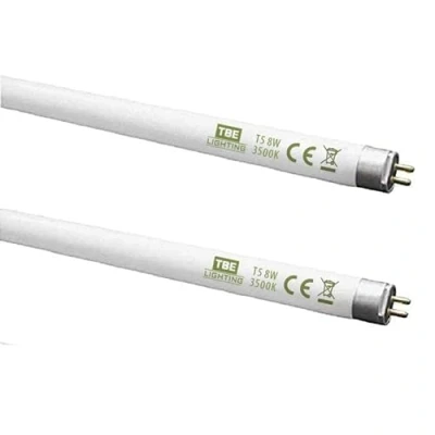 Image of TBE LIGHTING T5 8w Fluorescent Tube Lamps 288mm CFL Bulbs G5 2 Pin Base Fittings High Efficiency Lamps, for Emergency and Strip Lights Soft White 3500K (2 Pack)