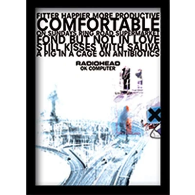 Image of Pyramid International Radiohead (OK Computer) Framed Print Memorabilia, Multi Colour, 30 x 40 1.3 cm
