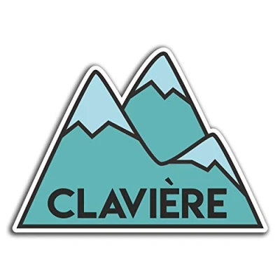 Image of 2 x 10cm Claviere Italy Vinyl Stickers Travel Sticker Laptop Luggage #32419 (10cm Wide)
