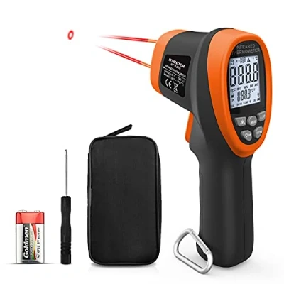 Image of BTMETER Pyrometer 30:1 Industrial Laser Thermometer Gun, 58℉ to 2732℉ Non Contact High Temp Infrared Digital IR Temperature Gauge Orange(NOT for Human Test) BT 1500