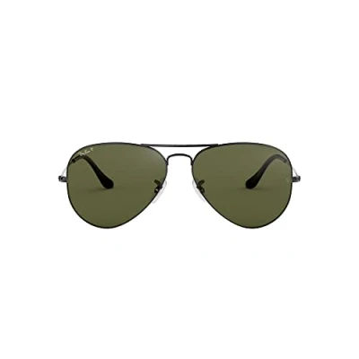 Image of Ray Ban Unisex Sunglasses Aviator 3025 004/58 Polarized 58mm Grey Metal One Size