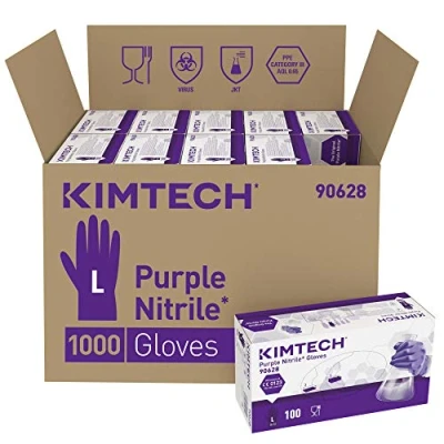 Image of Kimtech Purple Nitrile Ambidextrous Gloves 90628 Purple, L, 10x100 (1,000 gloves)