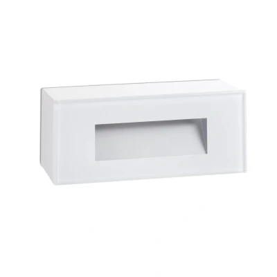 Image of Dart Recessed Wall Lamp Matt White IP65 3000K