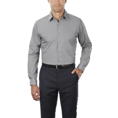 Image of Van Heusen Men&#039;s Big Dress Shirt Tall Fit Poplin, Pacifico, 20&quot; Neck 35&quot; 36&quot; Sleeve