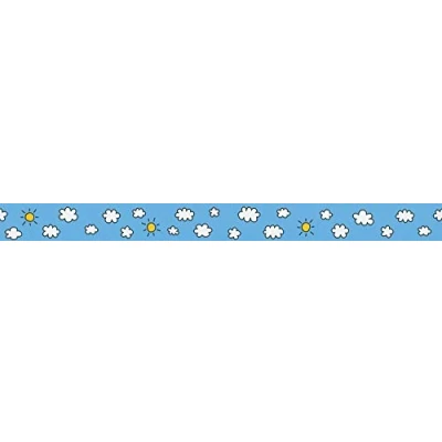 Image of A.S. Création 368581 Border, Blau Gelb Weiß, 5,00 m x 0,05