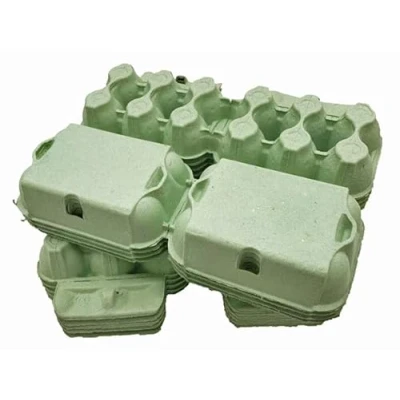Image of HAPPY CHICKENS NEW 1/2 DOZEN &#039;FLAT TOP&#039; EGG BOXES IN GREEN 50/100/150 (150)