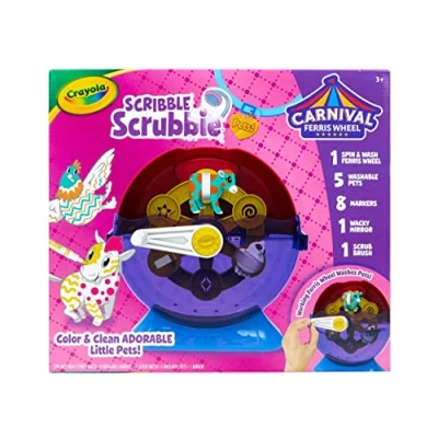 Image of Crayola Scribble Scrubbie Pets Carnival Playset, Pet Grooming Toy, Animal Toys for Girls &amp; Boys, Gift Kids, Ages 3+