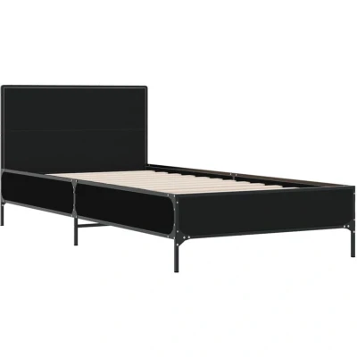Image of vidaXL Bed Frame without Mattress Black 100x200 cm