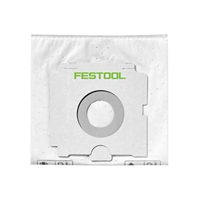 Image of Festool 497539 SC FIS CT 48/5 Selfclean Filter Bag, White, Set of 5 Pieces