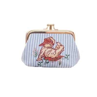 Image of Signare Paddington Bear Designs Classic Marmalade Handbags and Accessories (Frame Purse, Blue)