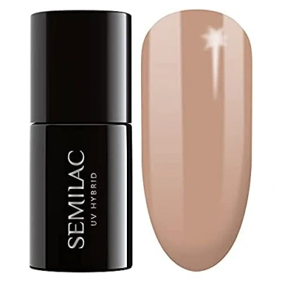 Image of SEMILAC UV Gel Nail Polish Soak Off, Long Lasting and Easy to Apply. Perfect for Home &amp; Salon use UV/LED Nails 7ml 137 Cinnamon Coffee.