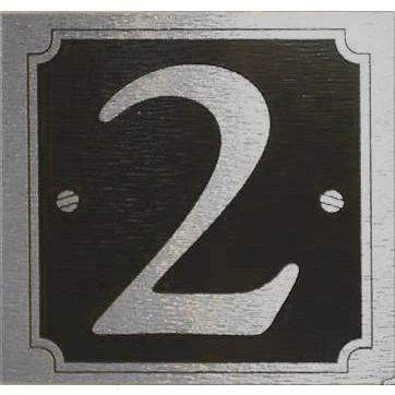 Image of eCobbler Stick On Door Numbers 0 To 9 Number 2 Black