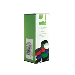 Image of Q Connect Round Magnet 25mm Assorted (10 Pack) KF02643