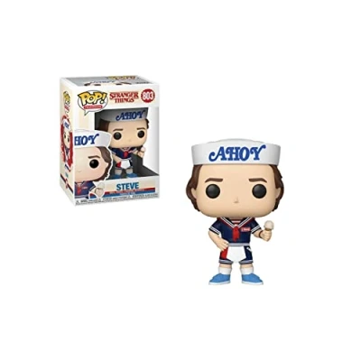 Image of Funko POP! Vinyl: Television: Stranger Things: Steve Harrington With Hat and Ice Cream Collectable Vinyl Figure Gift Idea Official Merchandise Toys for Kids &amp; Adults TV Fans
