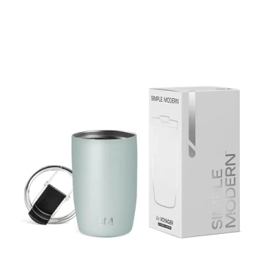 Image of Simple Modern Travel Coffee Mug Tumbler with Flip Lid Insulated Stainless Steel Iced Cup Gifts for Women and Men Voyager Collection 350ml Sea Glass Sage