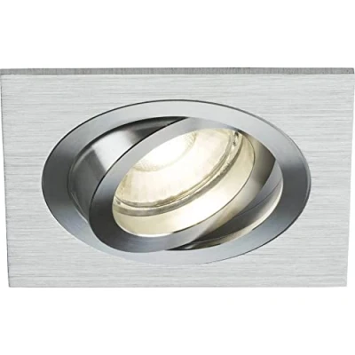 Image of KnightsBridge Ambar Single Tilt Square Downlight Brushed Chrome