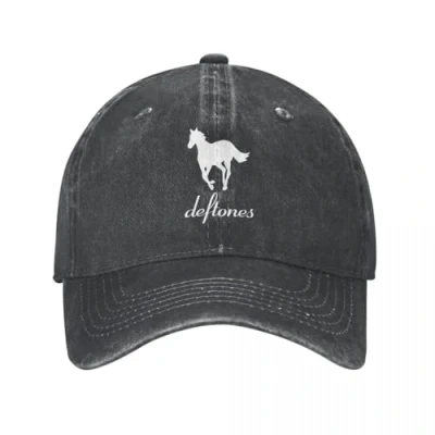 Image of GerRit Baseball Cap Hip hop Sun Hat Running Deftones Metal Punk Caps Vintage Distressed Washed Headwear Unisex Outdoor Golf Unstructured Hats Birthday Gift for Men Women