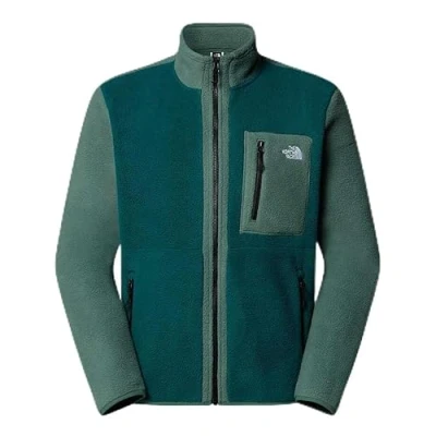 Image of The North Face Yumiori FULL ZIP Fleece jacket, Men&#039;s, Size: Small, Deep nori/duck green/black
