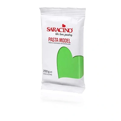 Image of Saracino Sugar Paste Model Light Green Modelling 250 g Gluten Free Made in Italy