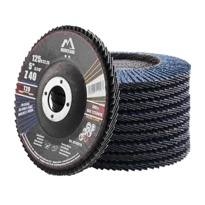 Image of Merryland Flap Disc 125 Metal for Angle Grinder, 125mm 40 Grit T29 Wheel 10 Pieces, Blue Zirconium Corundum INOX Stainless Steel Iron Universal 5 inch, Craft Line FC1108214