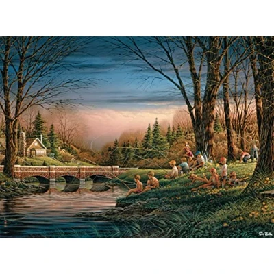 Image of Buffalo Games Terry Redlin Spring Fishing 1000 Piece Jigsaw Puzzle