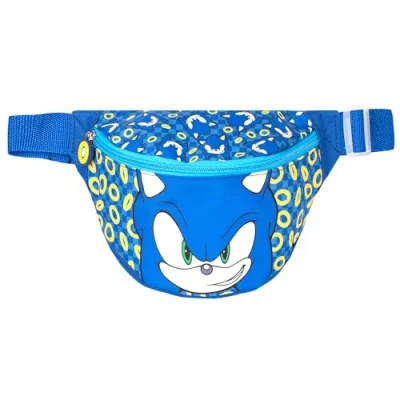 Image of Sonic the Hedgehog Bum Bag for Boys Adjustable Strap Lightweight Funny Pack Waist Travel Pouch Kids Crossbody with Strap, Bumbag