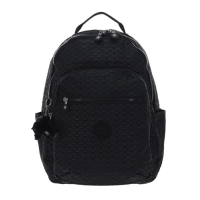 Image of Kipling SEOUL Large Backpack, Signature Emb (Black)