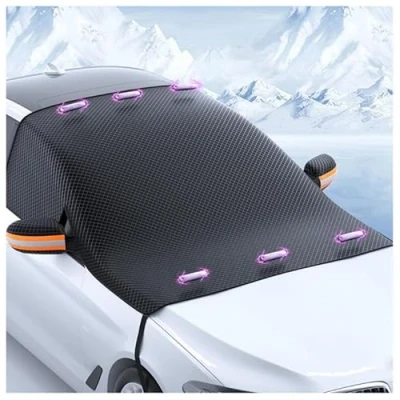 Image of YNEION Car Windscreen Cover for Winter Suzuki Vitara 2016 2024 Front Window Windshield Frost Snow Covers Magnetic Screen Sun Shade