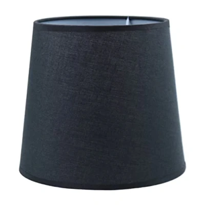 Image of Sinta Lampshades Modern Coolie Fabric Relacement Light Shade Small for E14/E27 Chandelier Upright Wall Lamp Table Lampshade Candle Lampshade,Ø7.5/19cm Black