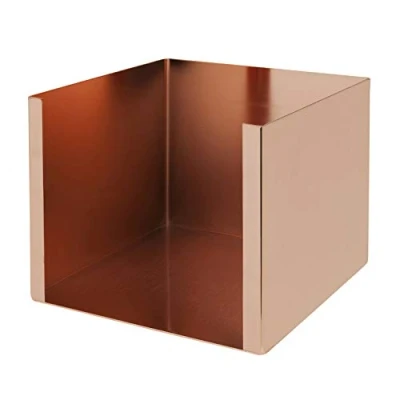 Image of We Can Source It Ltd Copper Napkin Caddy Cocktail Holder Holds 25cm x Serviettes Bar Tidy
