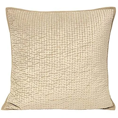 Image of Paoletti Brooklands 55X55 Poly Cushion Champ Yellow Viscose One Size