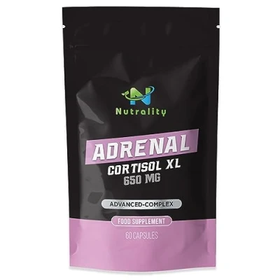 Image of Nutrality Adrenal Cortisol XL Supplement 650mg Natural Stress Relief &amp; Support for Energy Balance Ashwagandha Rhodiola Rosea Extract Advanced Complex Formula 60 Vegan Capsules