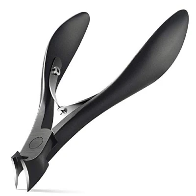 Image of FERYES Toenail Clippers for Thick Nails, Toe Nail Ingrown Hard Fingernail Large Handle Stainless Steel Olecranon Clipper, Black