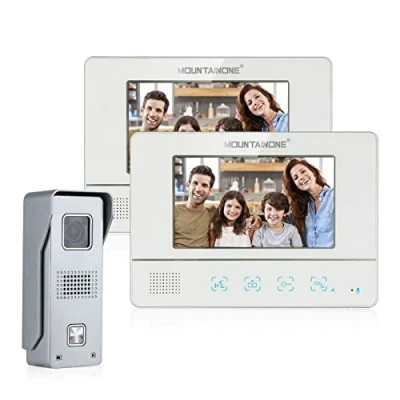 Image of MOUNTAINONE 7 Inch Video Doorbell Intercom Systems for Home, Waterproof Outdoor Camera with IR Night Vision, Support Unlock, Monitoring Door Entry System
