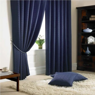 Image of Tony&#039;s Textiles Madison Navy Tape Top Curtains 90&quot; Wide x Drop