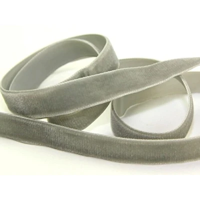 Image of Berisfords Velvet Ribbon Mini roll 9433 Grey 5cm per 5 metre