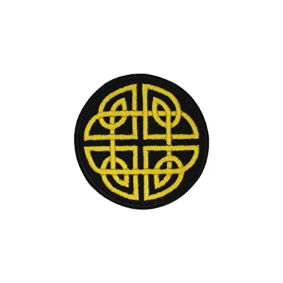 Image of Cletic Knot Viking Circle Iron/Sew On Patch Embroidered Applique for Clothes 7CM x